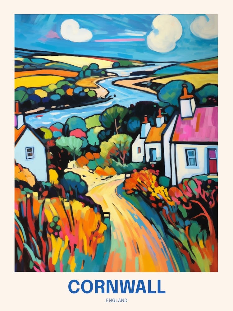 Cornwall England 15 Uk Travel Poster