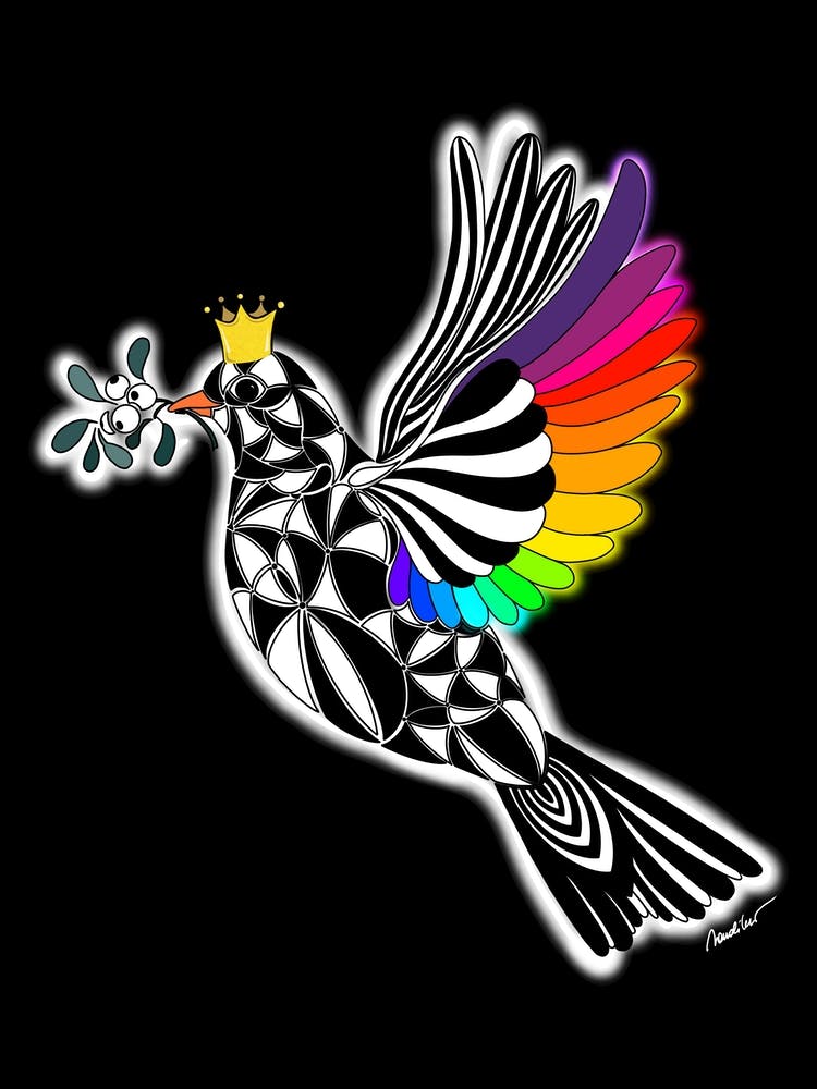 dove of peace, beautiful, colorful, mosaic