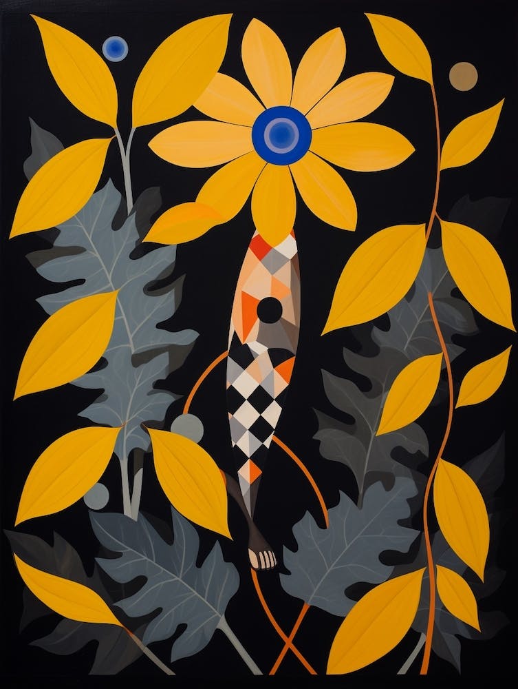 Schwarzäugige Susanne 2 Hilma Af Klint Inspiriert Blumenillustration