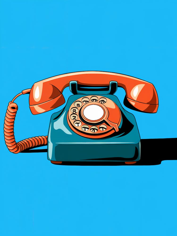 Telefon auf blauem Hintergrund
