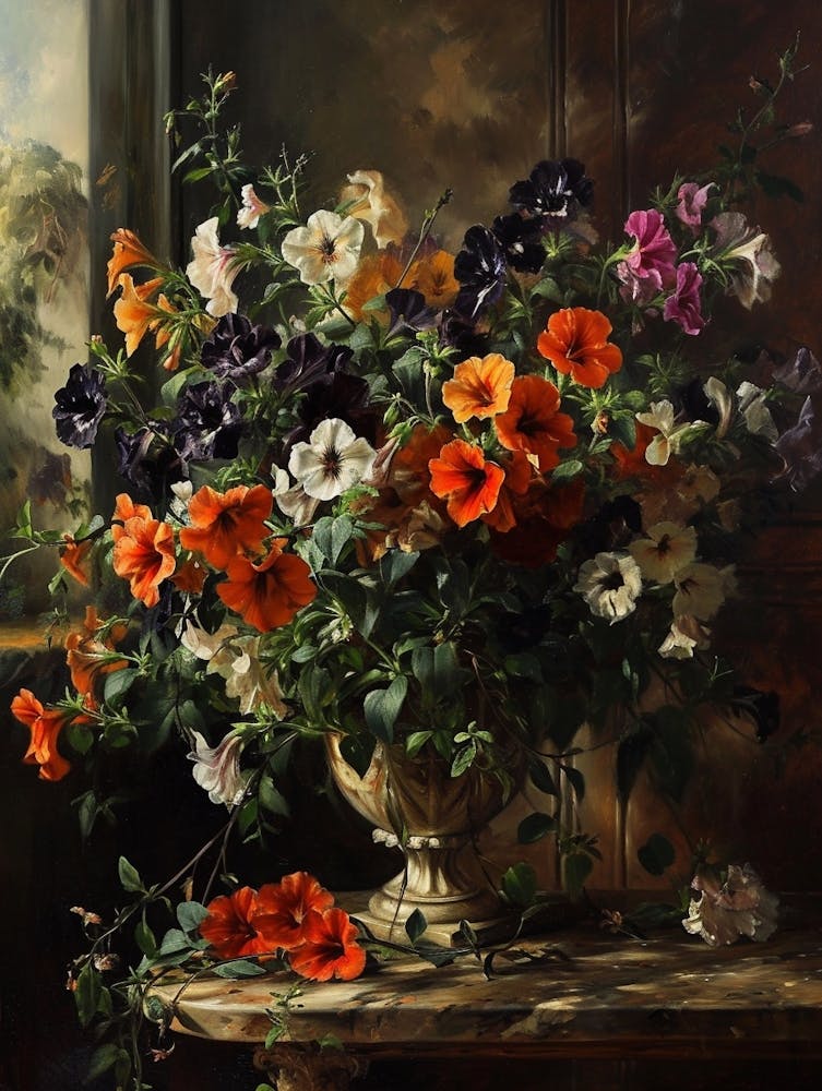 Baroque Floral Still Life Petunia 3