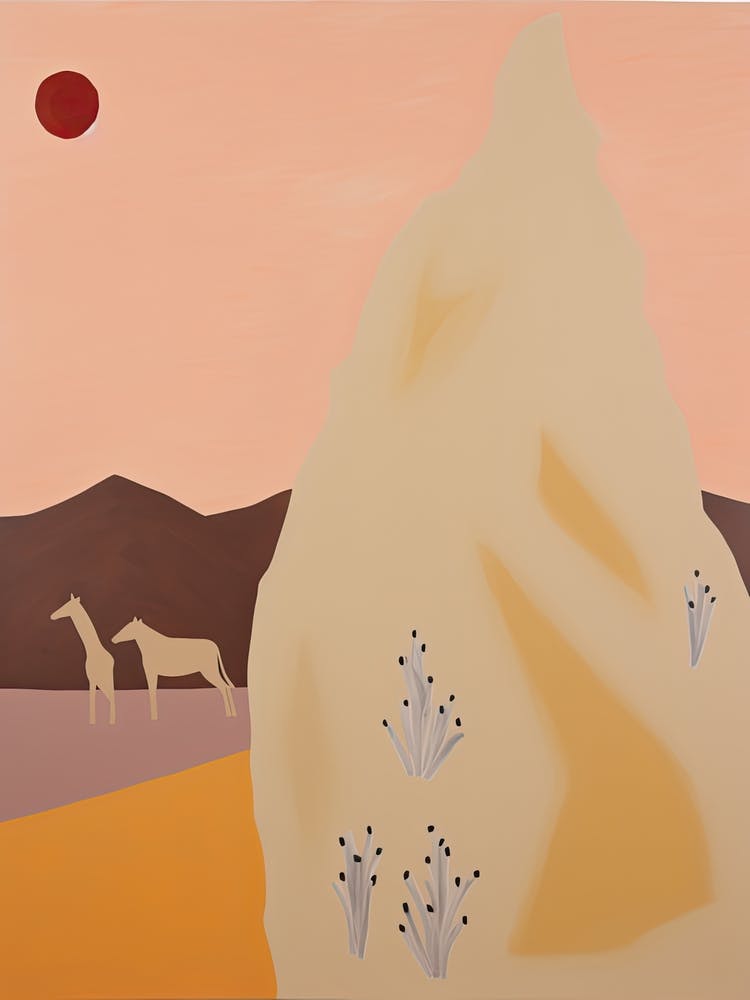 Sahara Desert   Africa, Contemporary Abstract Illustration 3