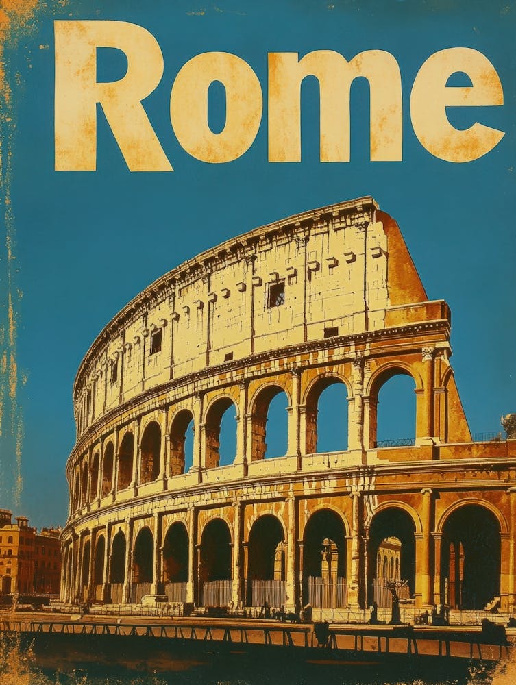 Aihrgdesign A Vintage Travel Poster Of Rome 5
