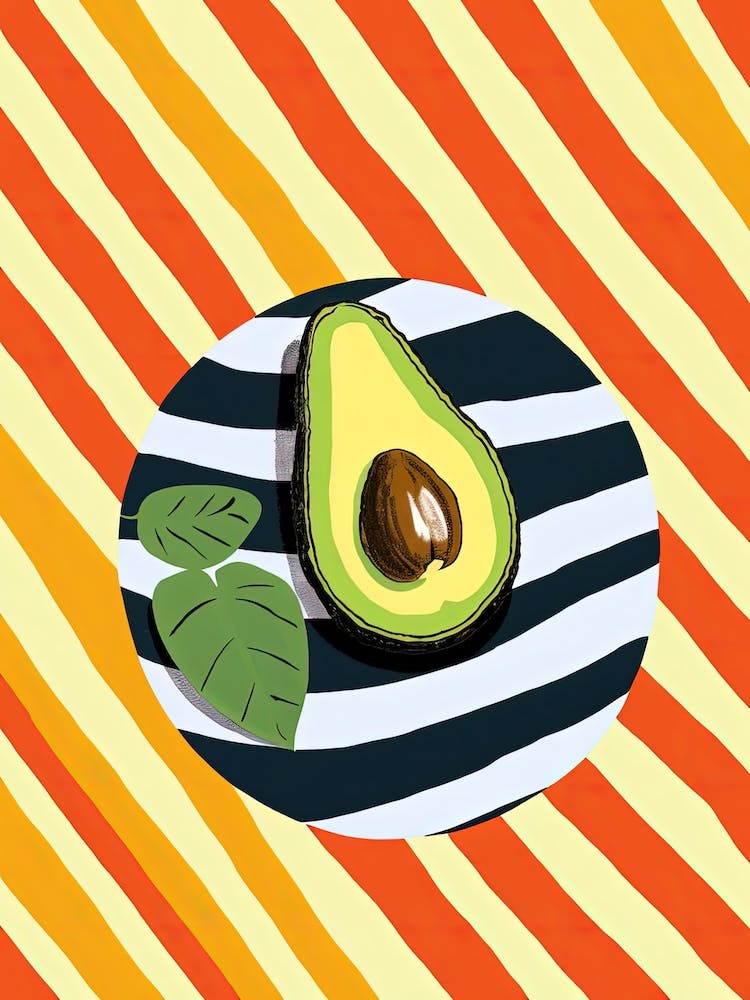 Avocado Fruit Summer Illustration 2
