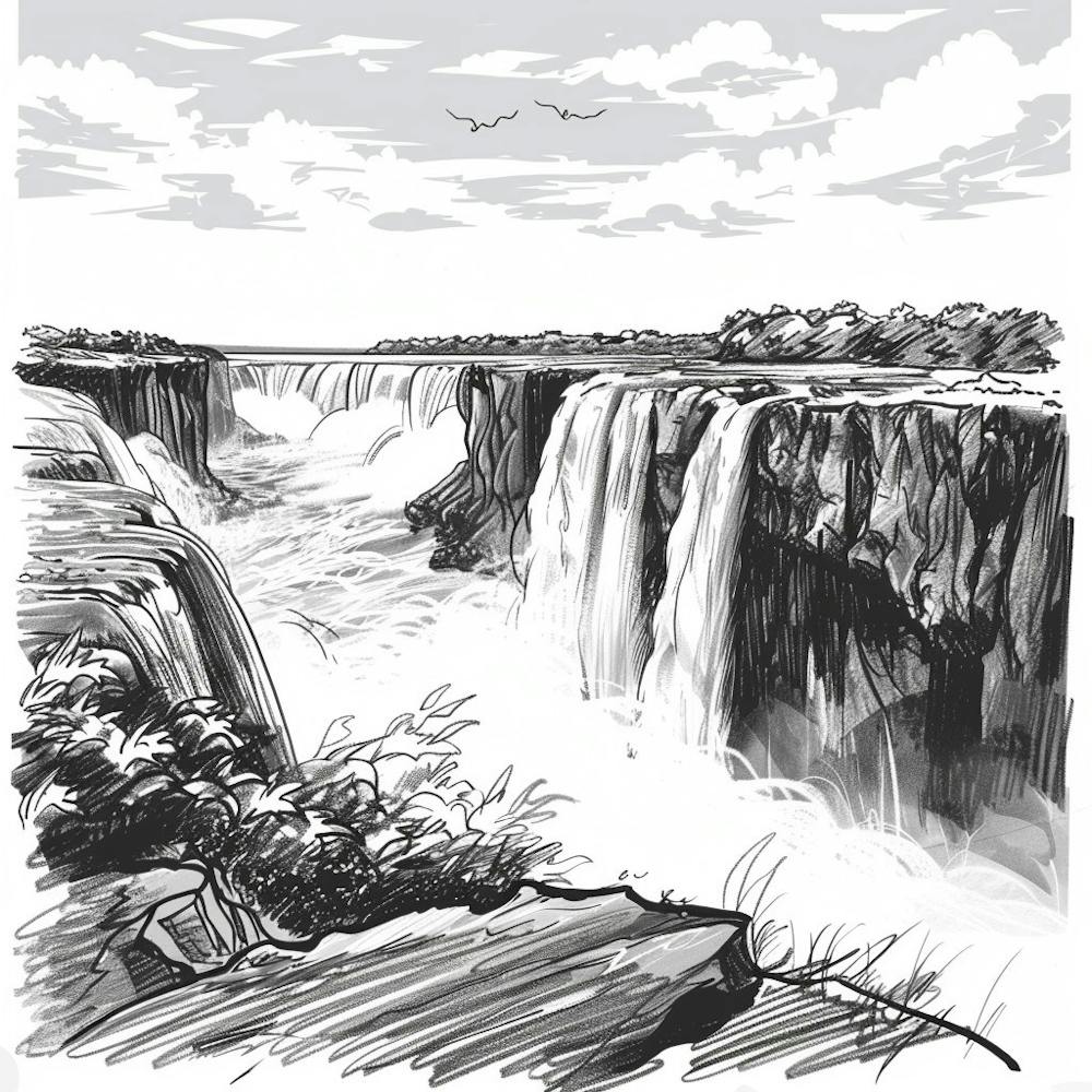 A Victoria Falls On The Zambia Zimbabwe