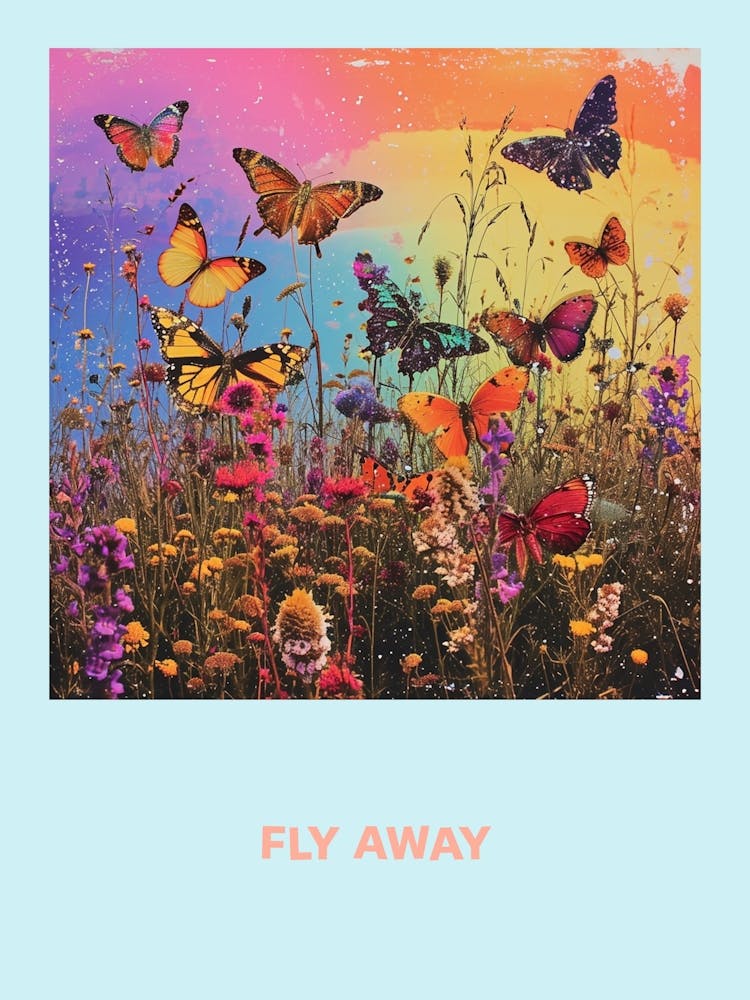 Fly Away Butterfly Poster 1