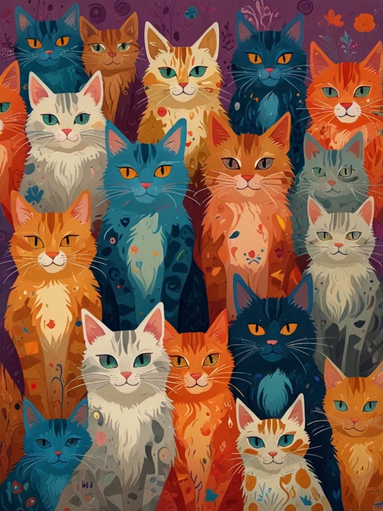 Group Of Cats