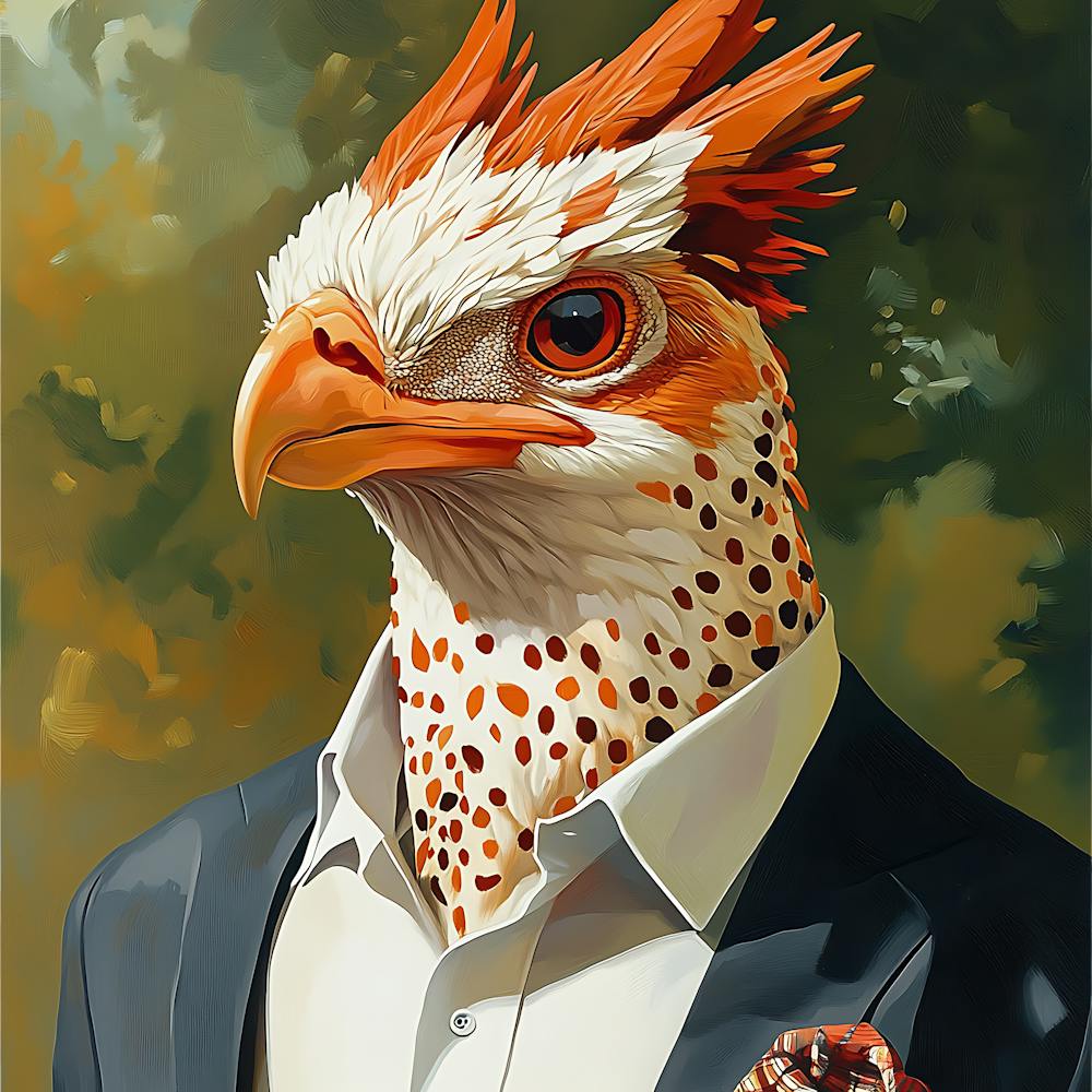 Mythical Bird Human Portrait Background 7