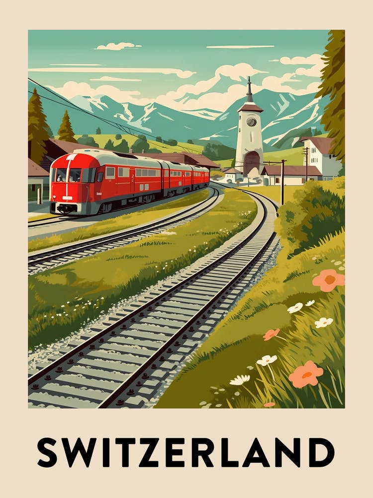 Affiche de voyage vintage Suisse 7