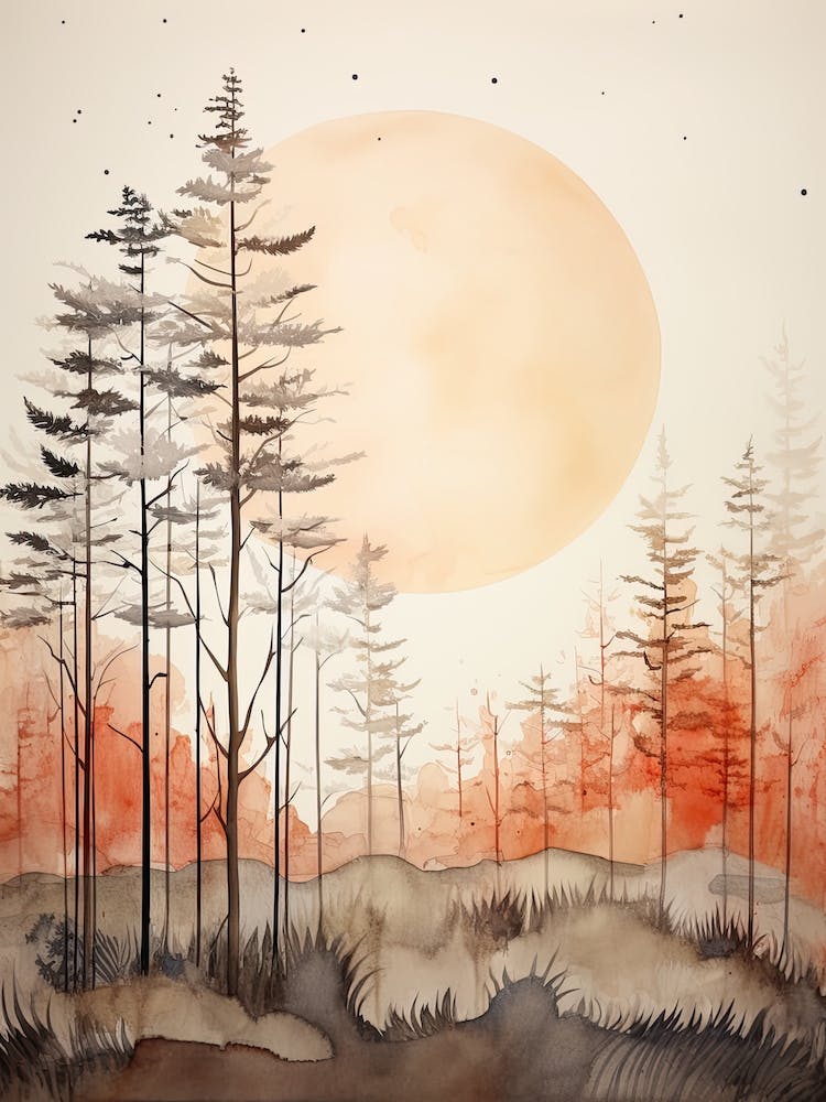 Watercolour Of Hoia Baciu Forest   Romania 0