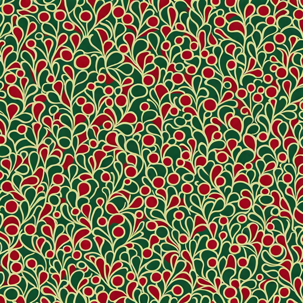 A Vintage Pattern Featuring Abstract Shapes With Rustic Green And Red Colors, Flat Art, 121