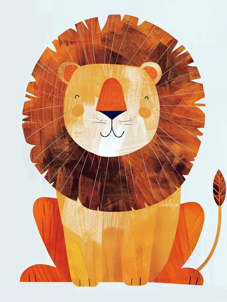 Brave Baby Lion Children Prints & Kids Posters