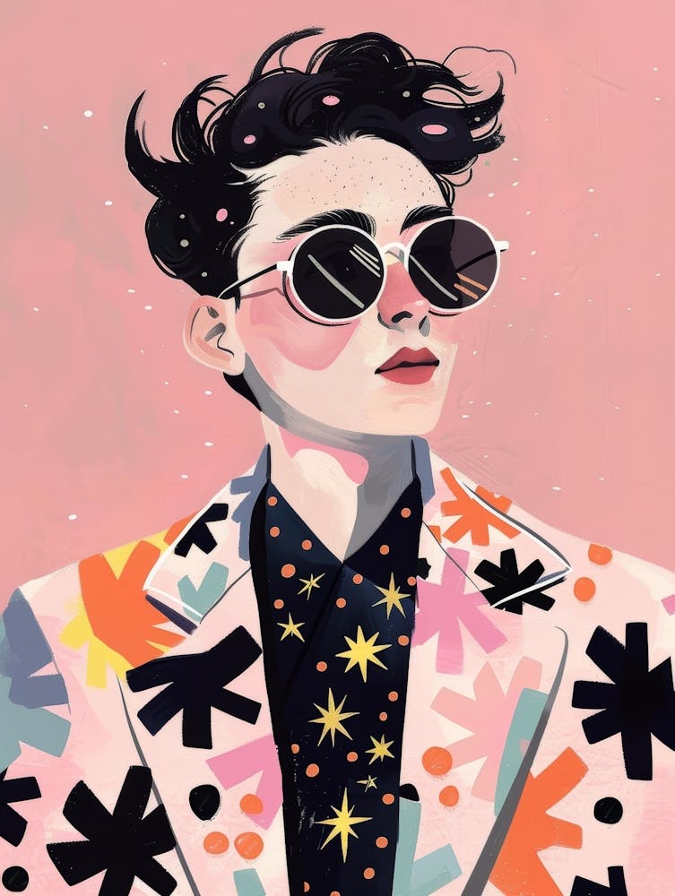 Portrait Of A Woman Wearing Sunglasses 1