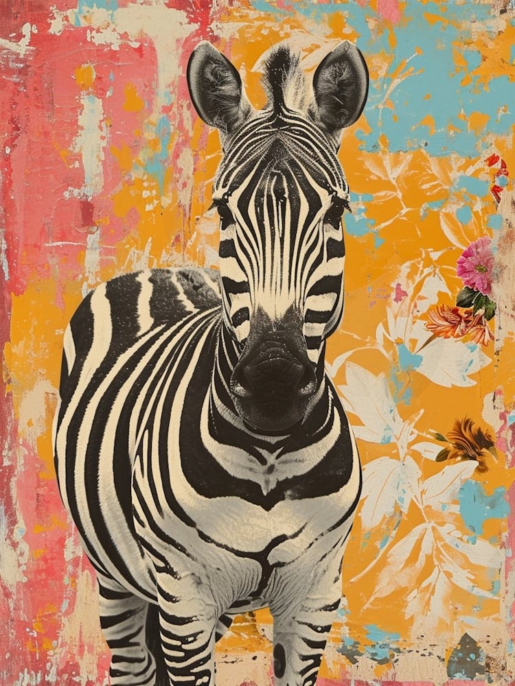 Kitsch Zebra Collage 1