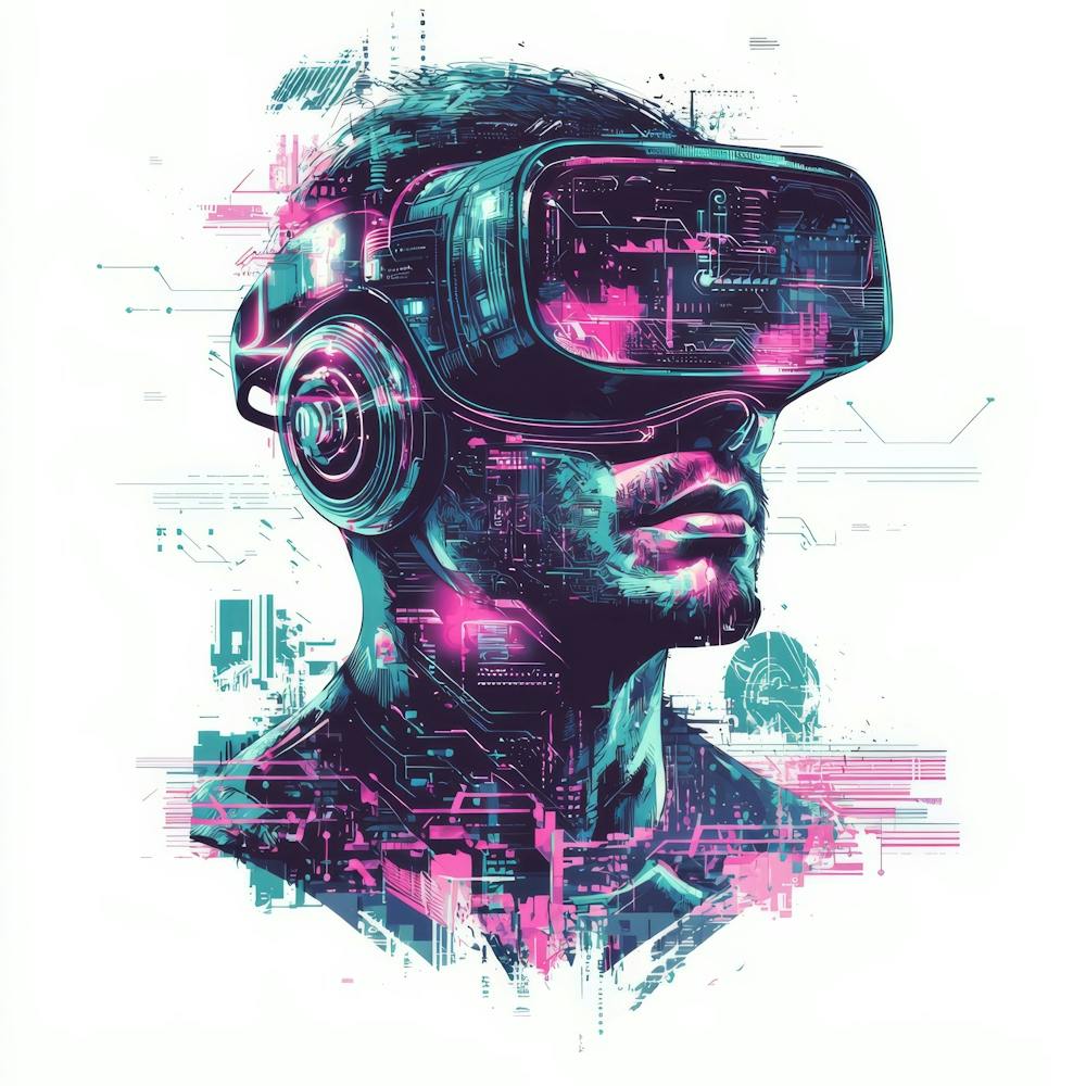 Vr Headset.Generated AI. Wall 15