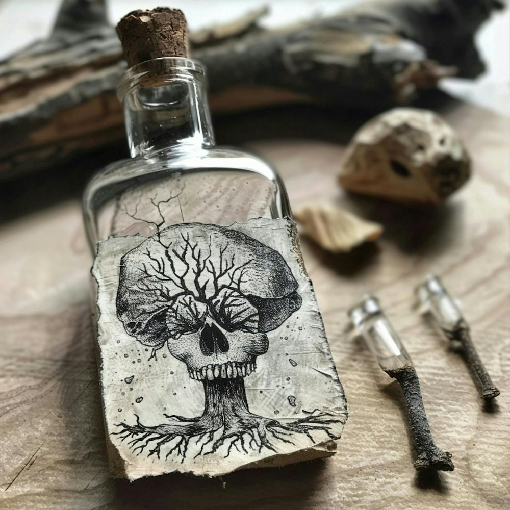 Skull In A Bottle