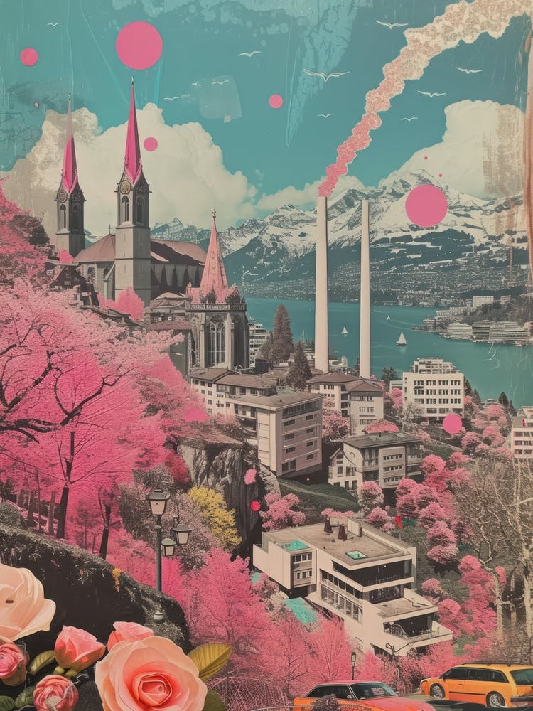 Zurich   Retro Collage Style 1