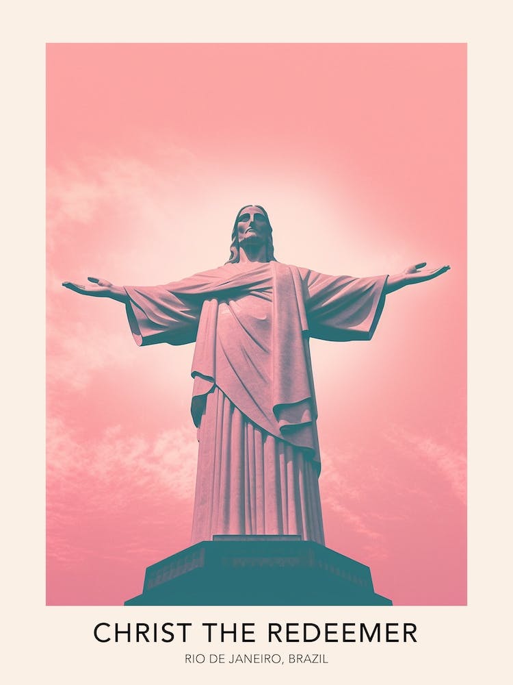 Christ The Redeemer Rio De Janeiro Brazil 2 Travel Poster