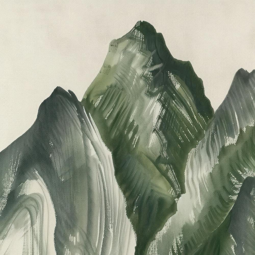 Japanese Watercolour Of Mount Kurai 4