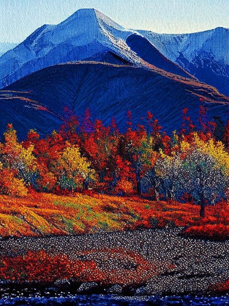 Abisko National Park Sweden Pointillism