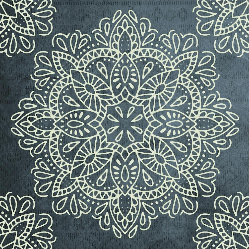 Mandala Navy Boho Lace