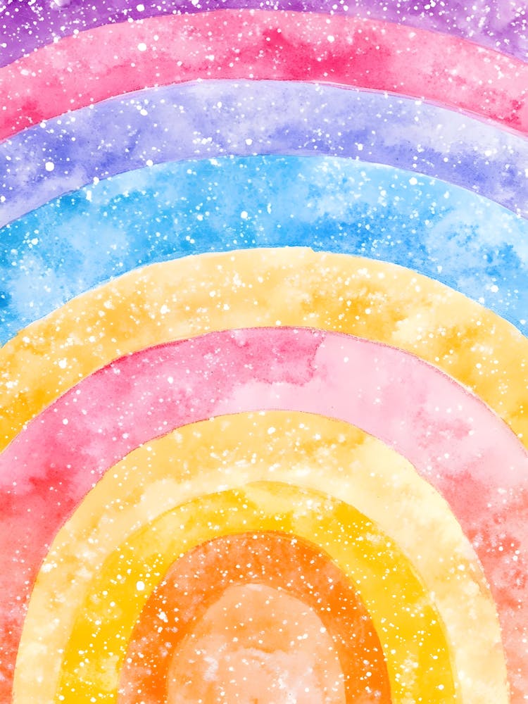 Rainbow Watercolor Background