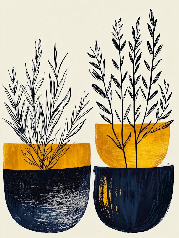 Two Pots Of Plants