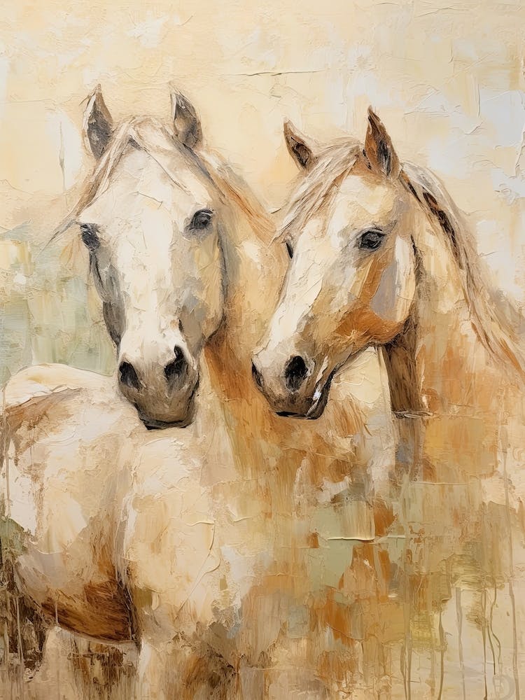 Horses Painting In Wyoming, Usa 2