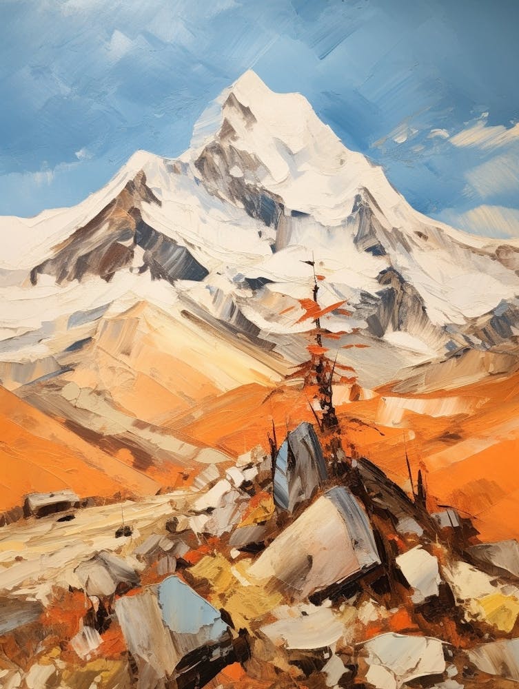 Nanga Parbat Pakistan 2 Mountain Painting