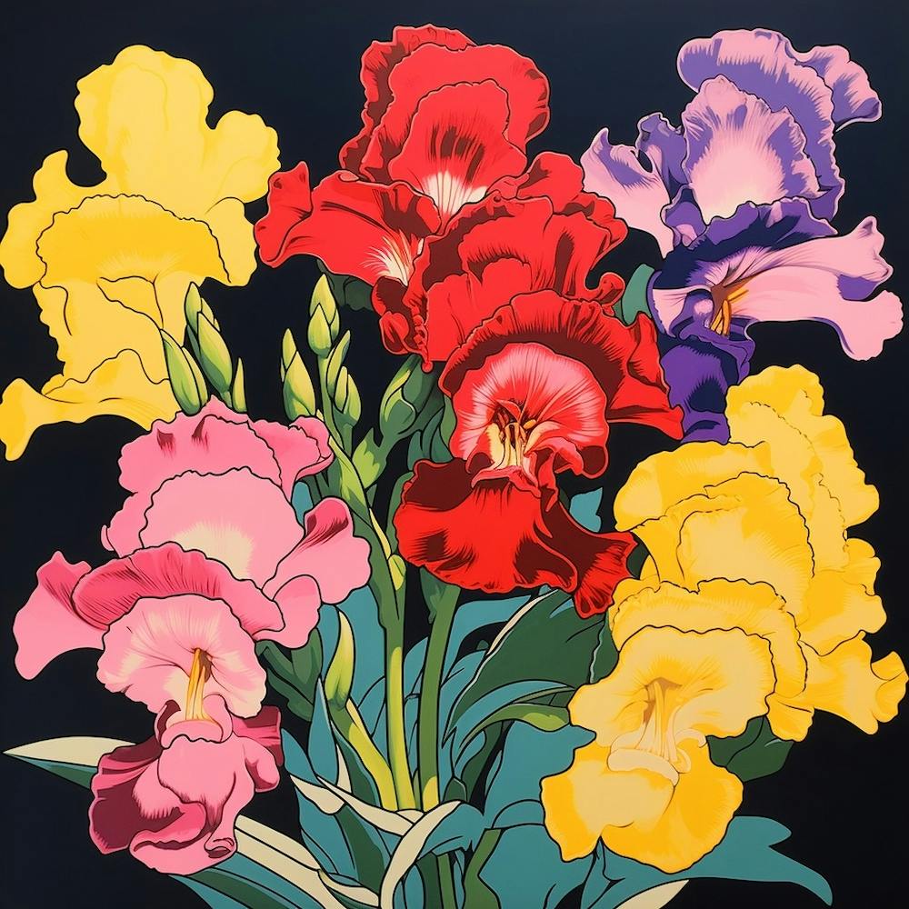 Snapdragon 1 Pop Art Illustration Square