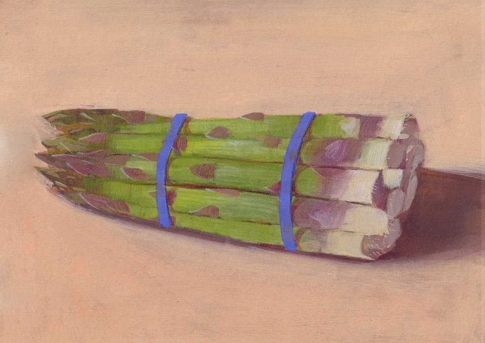 Ein Bund frischer Spargel