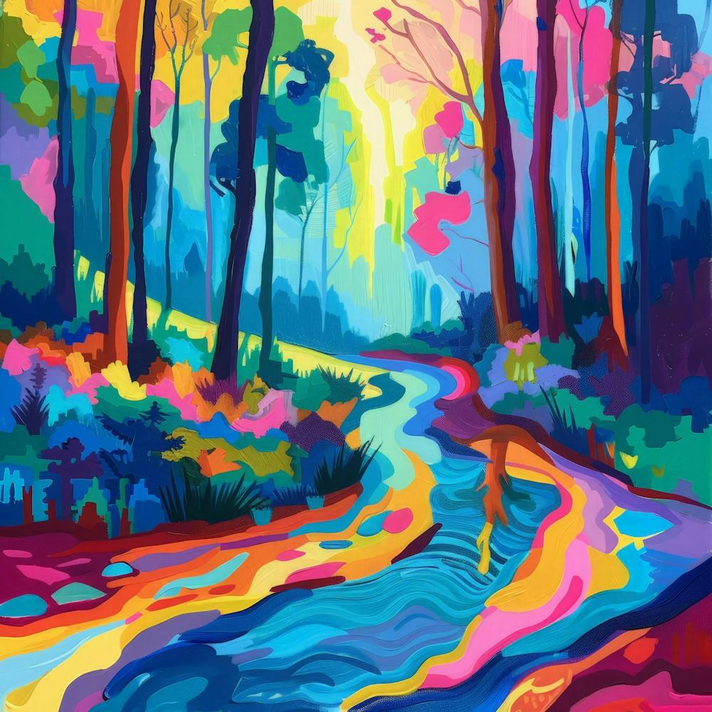 Rainbow In The Forest