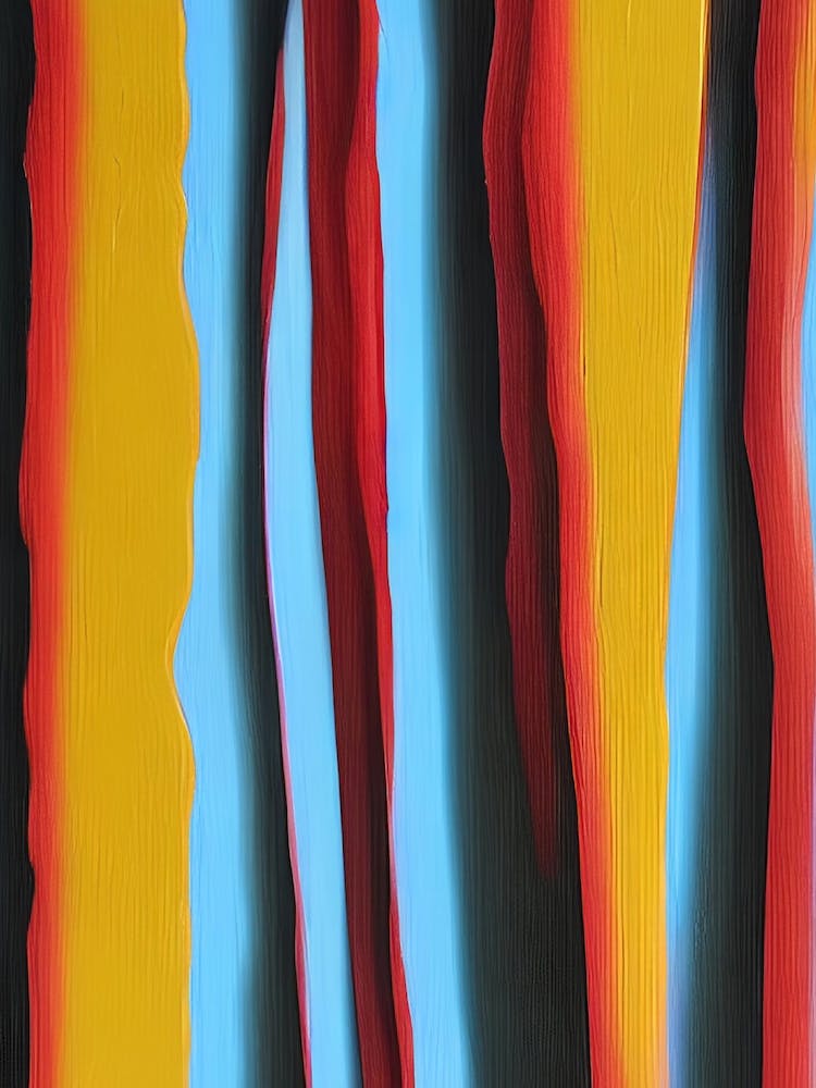 Abstract Electric Red Lines Streaky Stripes