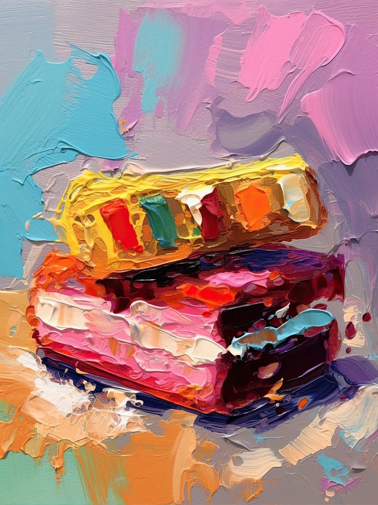 Birthday Cake Oil Painting 3