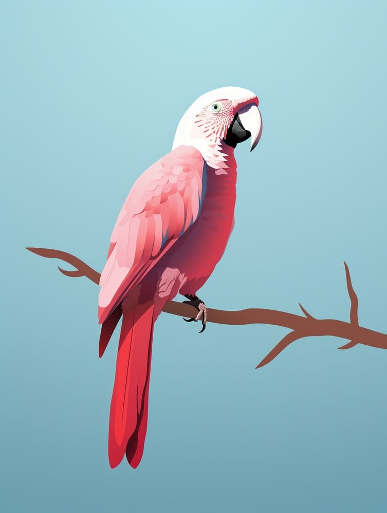 Minimalist Macaw 2 Illustration