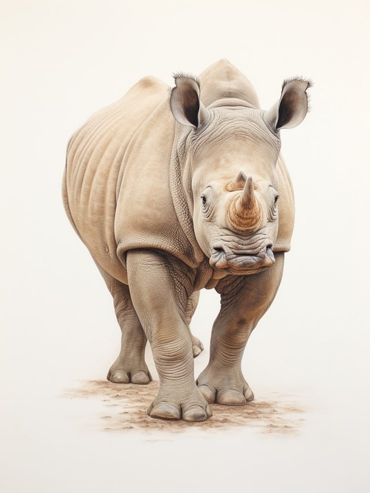 Detailed Rhino Illustration 4