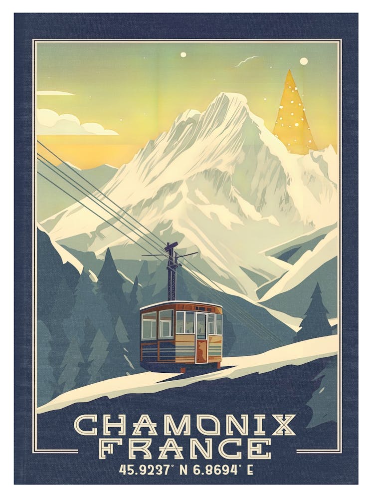 Chamonix France Ski Resort Print