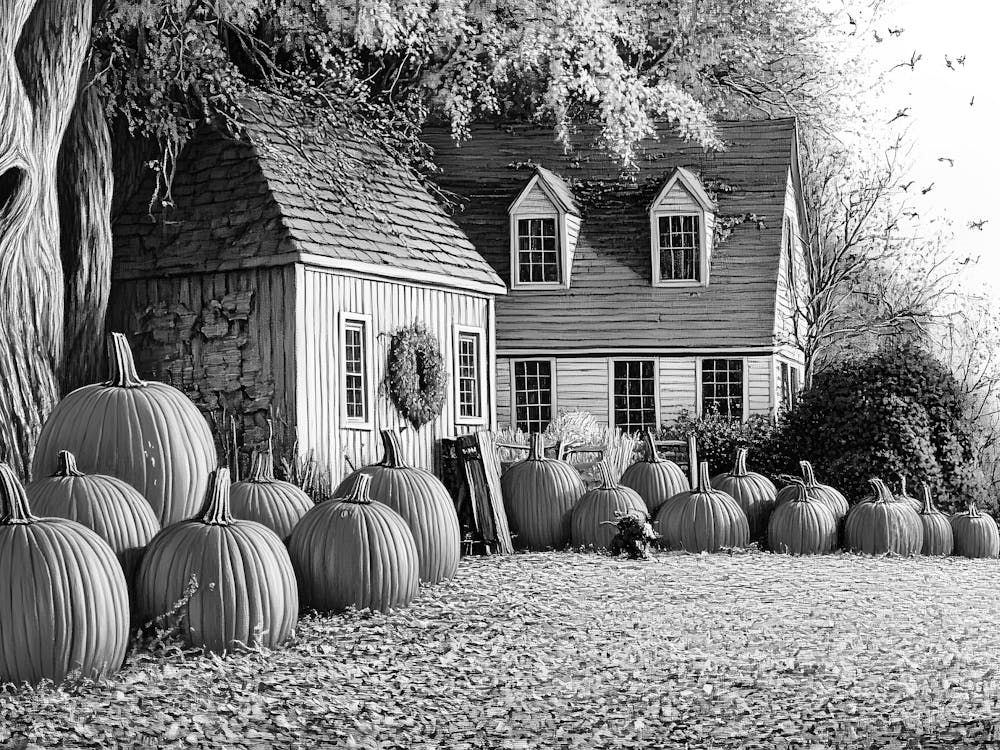 Citrouilles Noires et Blanches 37