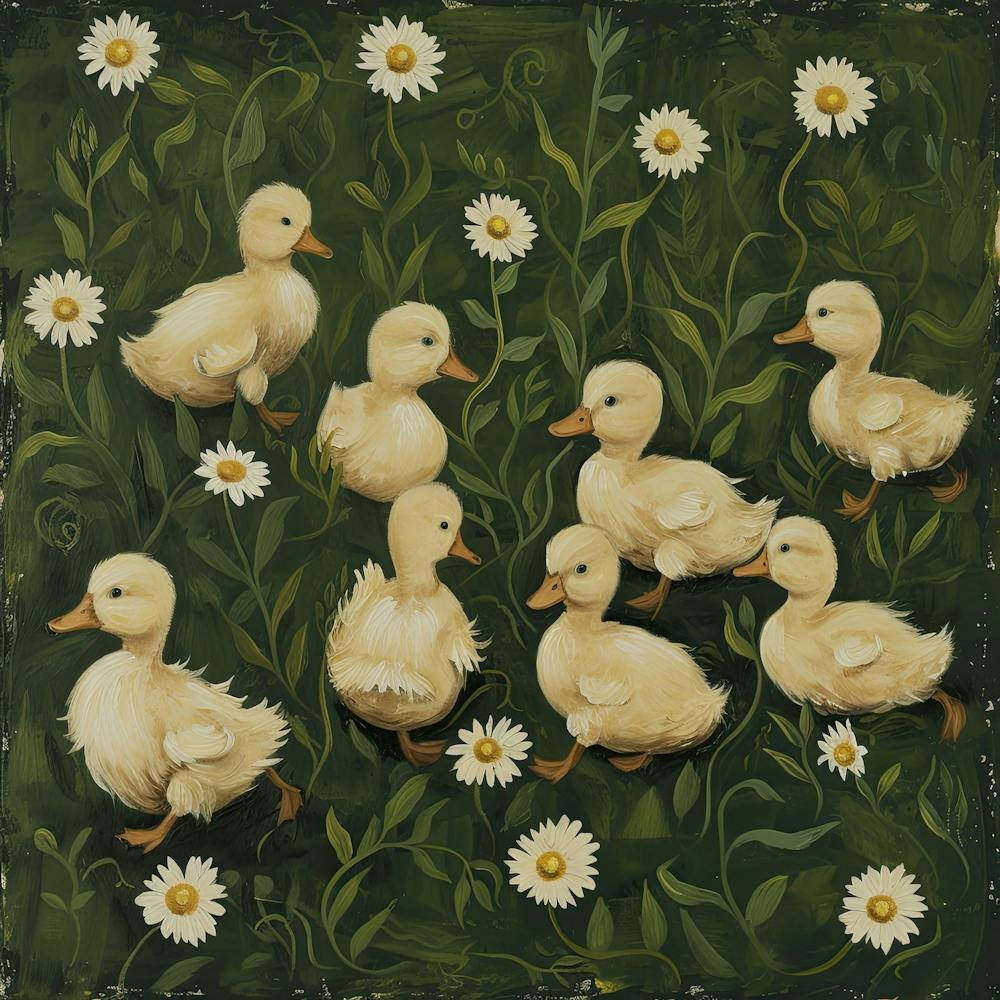 Ducklings Fairycore Painting 1