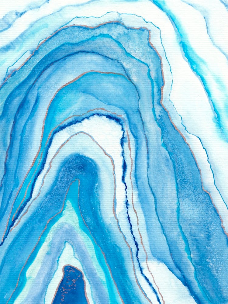 Agate Inspired Watercolor Abstract 1