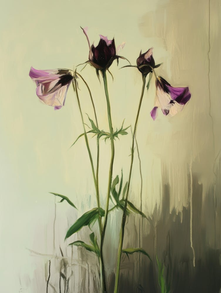 Three Purple Flowers