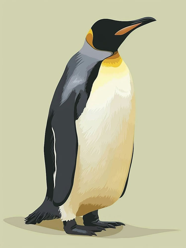 Emperor Penguin Salisbury Plain Minimalist Illustration 5