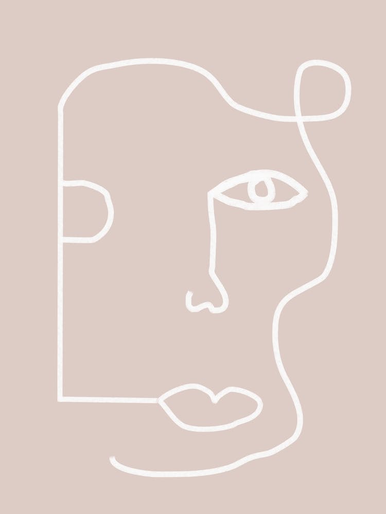 Portrait Of A Woman Line Art