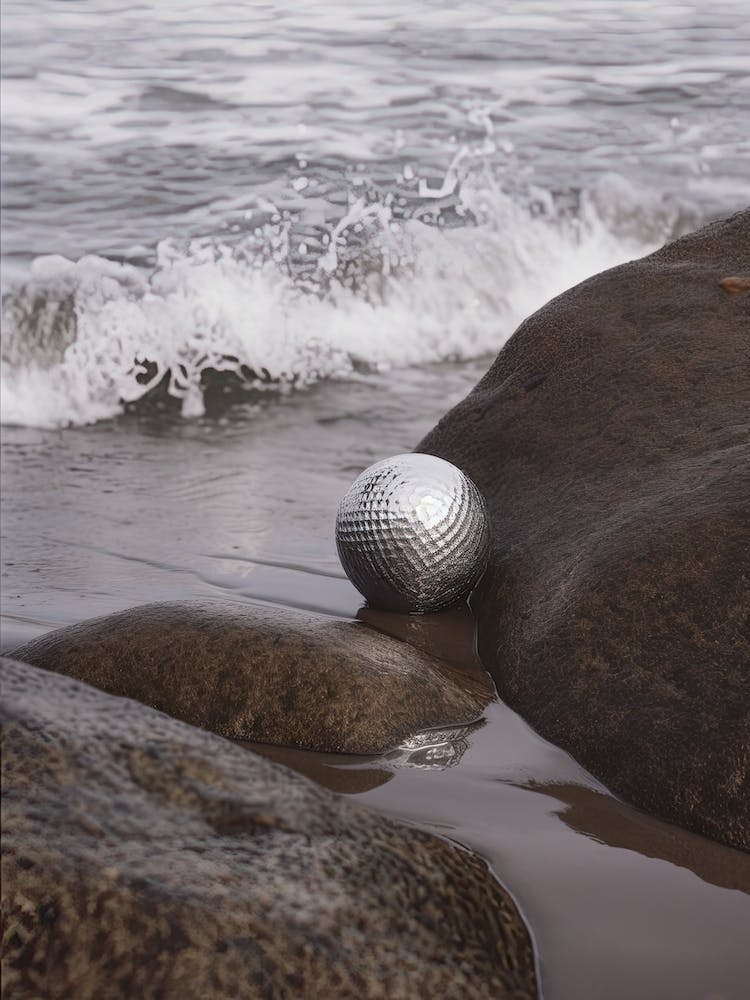 Disco Ball On The Shore Photo 1