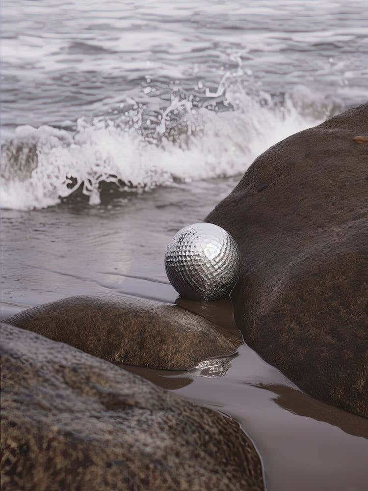 Disco Ball On The Shore Photo 1