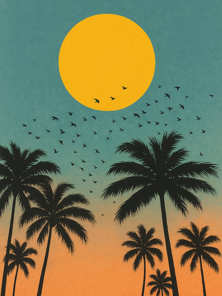 Sunrise
Sunset At The Beach Canvas Print