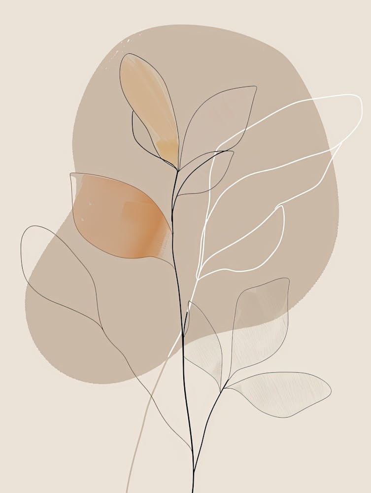 Rome Botanical Garden Boho Line Art