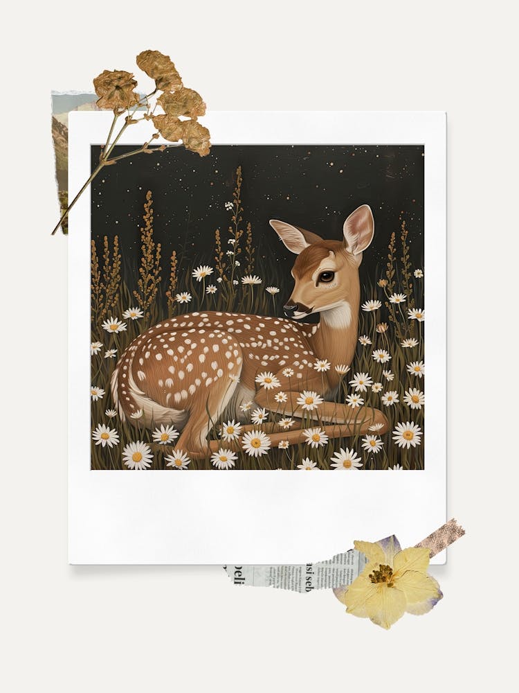 Scrapbook Fawn Fairycore Painting 8