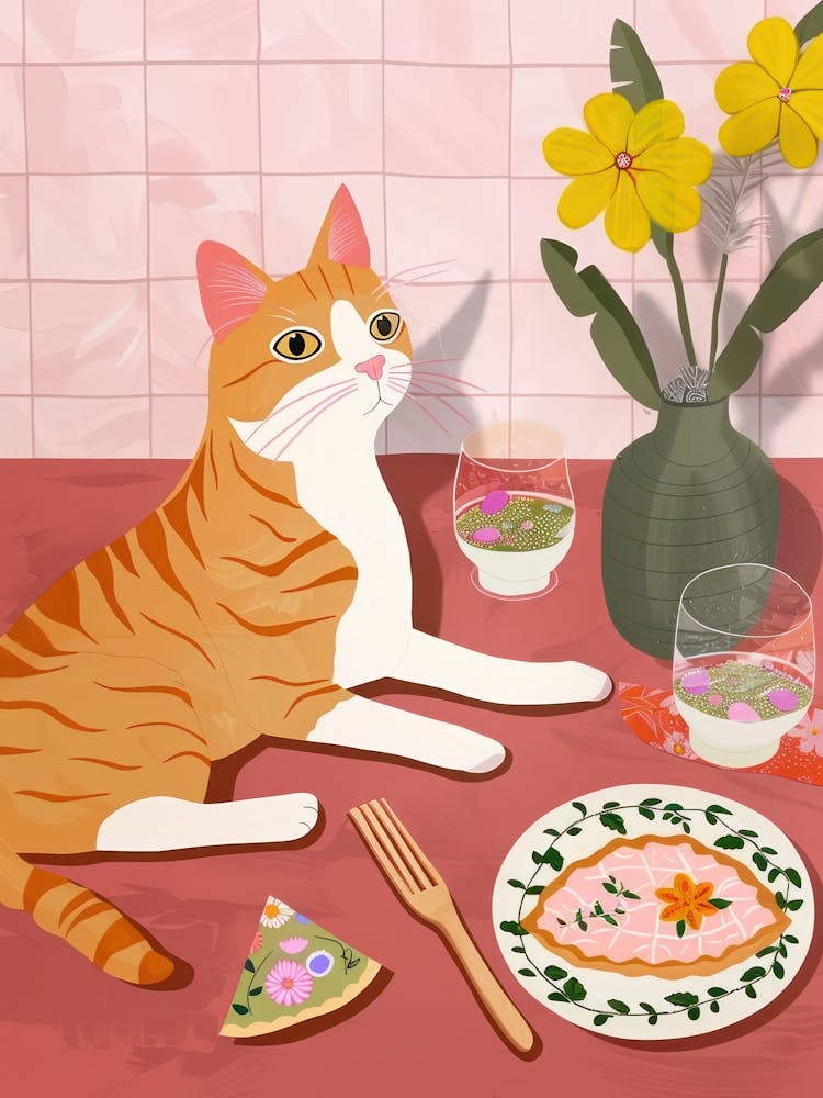 Cat And Pizza 2
