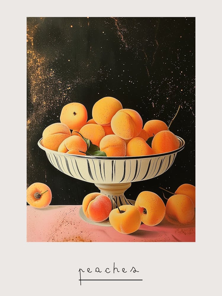 Art Deco Peaches 2 Poster